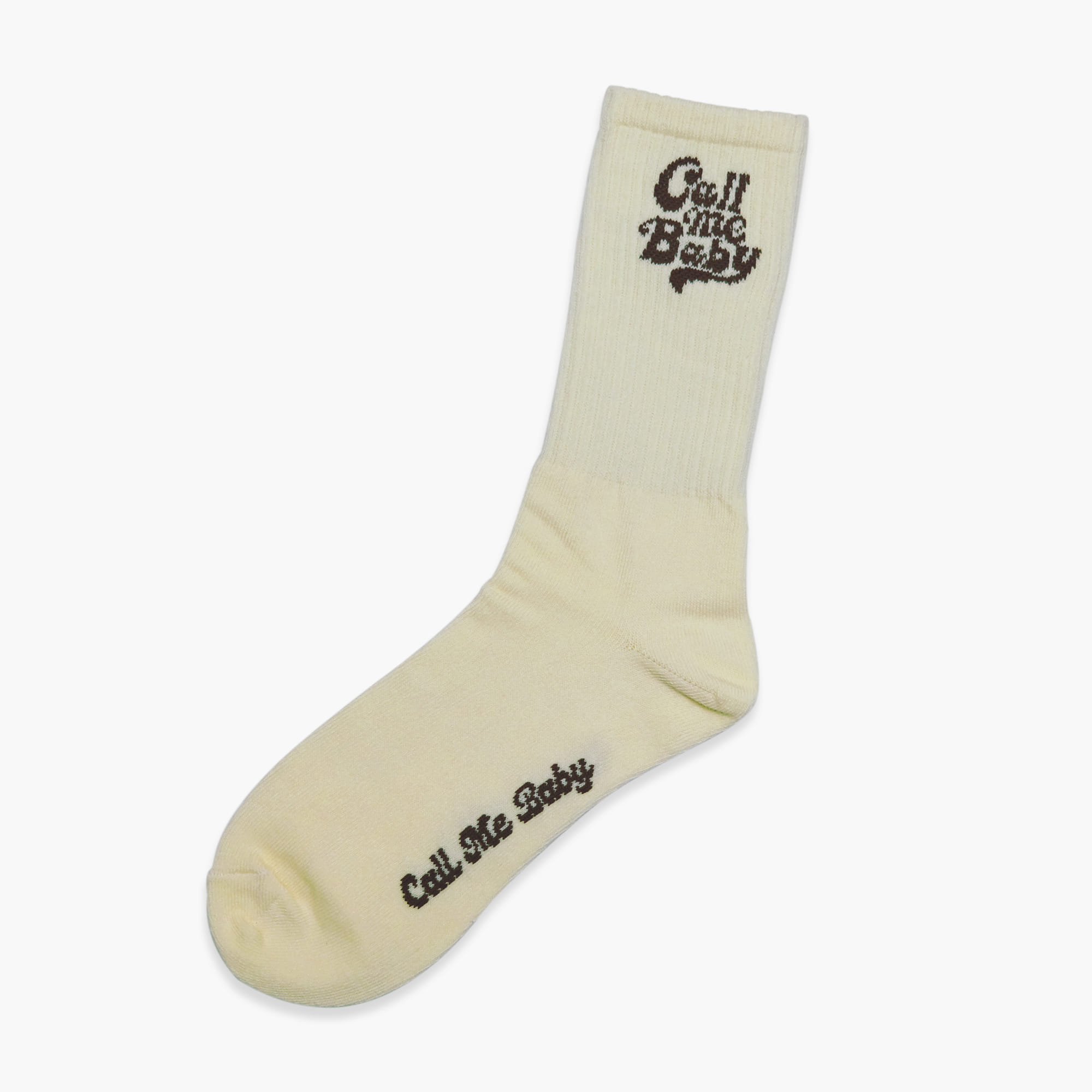 韓國Call Me Baby - Call me baby Socks (Ecru/Brown)