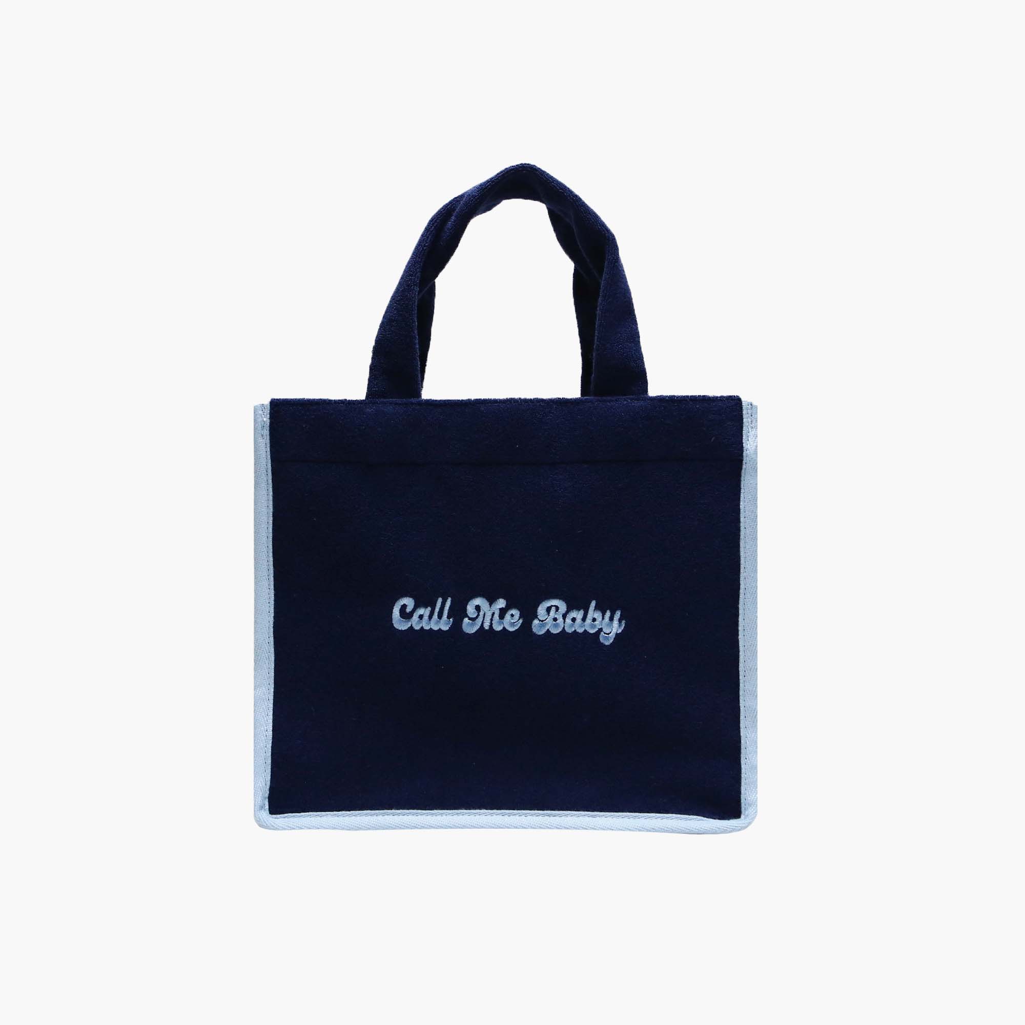 韓國Call Me Baby - Baby Terry Mini Tote _ Navy