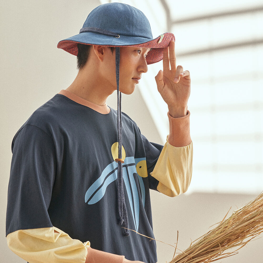 韓國 MISU A BARBE - HARDY ORANGE LONG TEE (2COLOR)