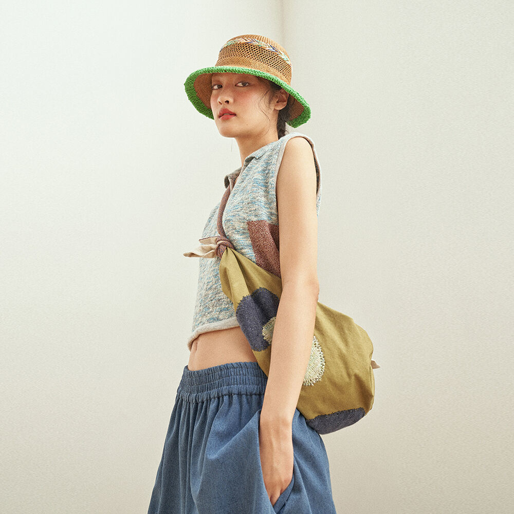 韓國 MISU A BARBE - BONI STRAW GREEN