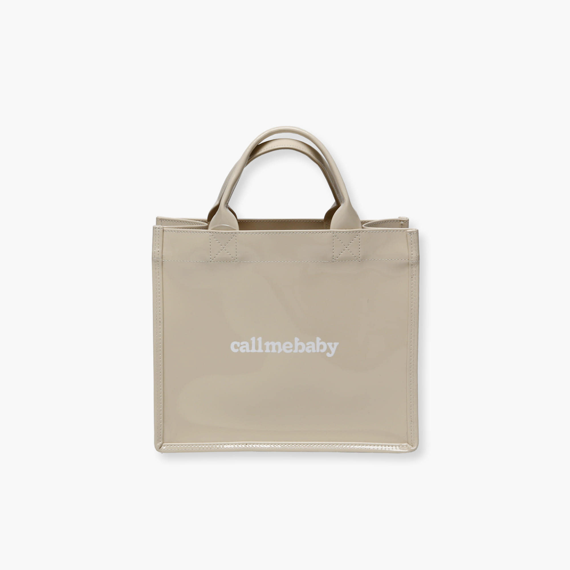 韓國Call Me Baby - Baby Enamel Tote _ Tan