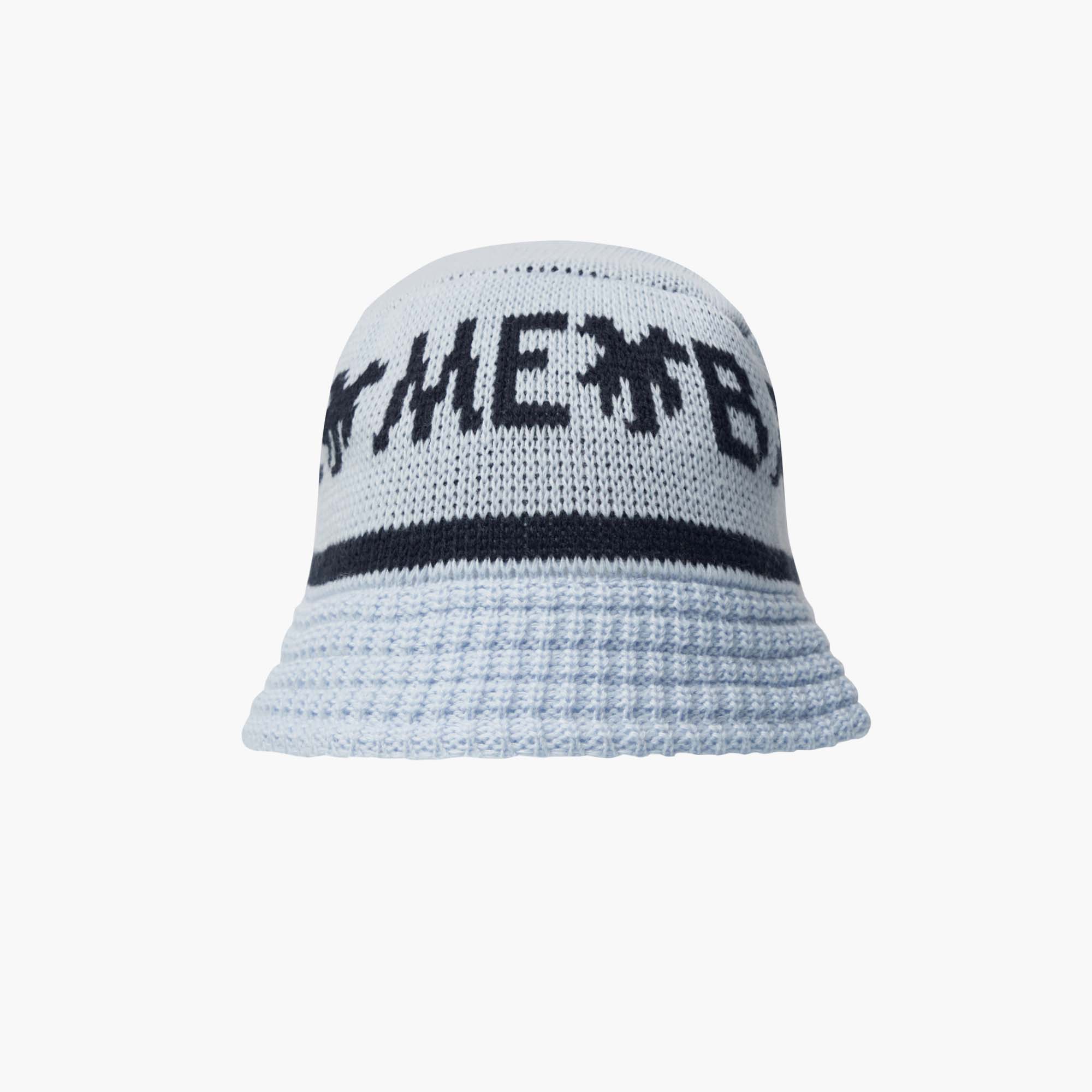 韓國Call Me Baby - Baby Jacquard Knit Bucket _ Sky Blue