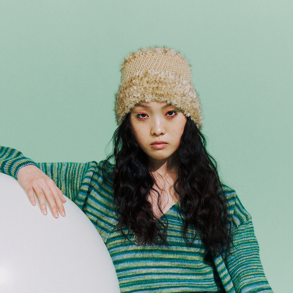 韓國 MISU A BARBE - FURRY HAT BEIGE