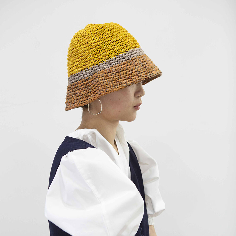 韓國 MISU A BARBE - BLOCKED BUCKET MUSTARD