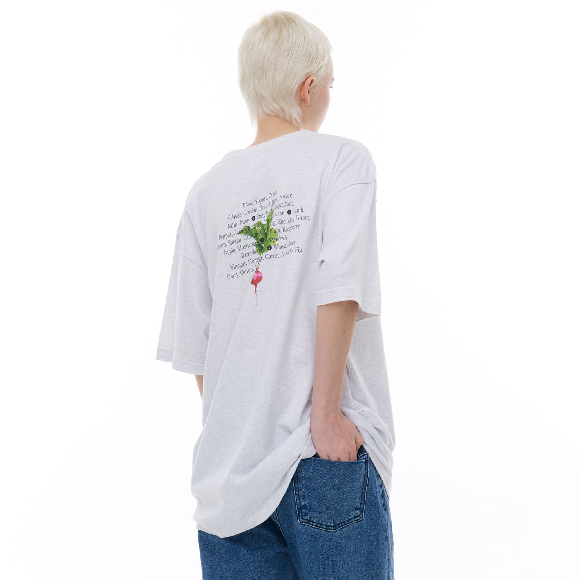 韓國 MA JOURNEE - RECIPE T-SHIRT_WHITE MELANGE