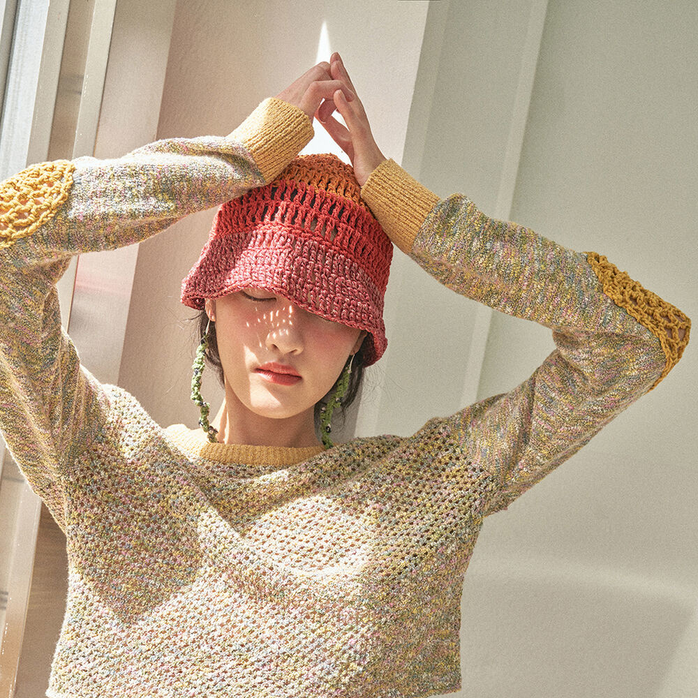 韓國 MISU A BARBE - CELL TOP (2COLOR)