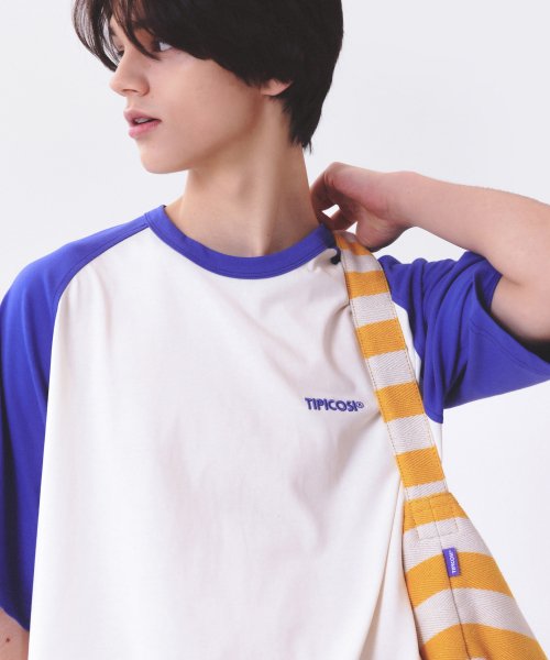 韓國  TIPICOSI - Logo Reglan T-Shirts Purple