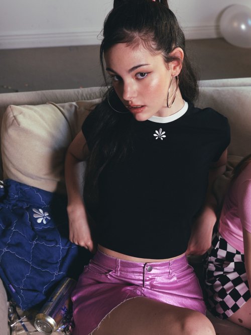 韓國 TIPICOSI - FLASH Crop Top Black