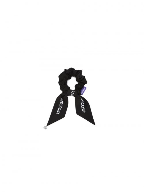 韓國  TIPICOSI - Ribbon Scrunchie Black