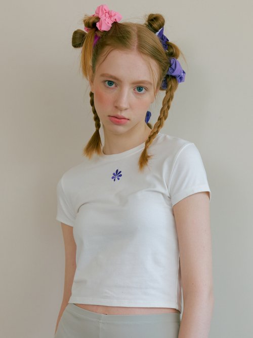 韓國 TIPICOSI - FLASH Crop Top White