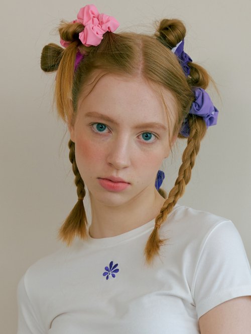 韓國  TIPICOSI - Color Scrunchie 2SET Pink