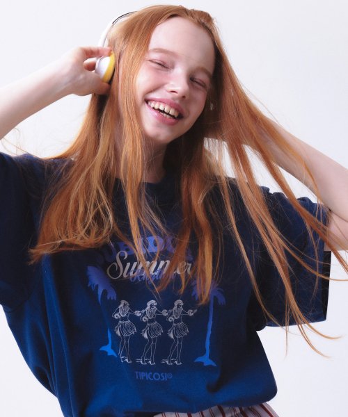 韓國 TIPICOSI - DUBIDUBA T-Shirts Navy