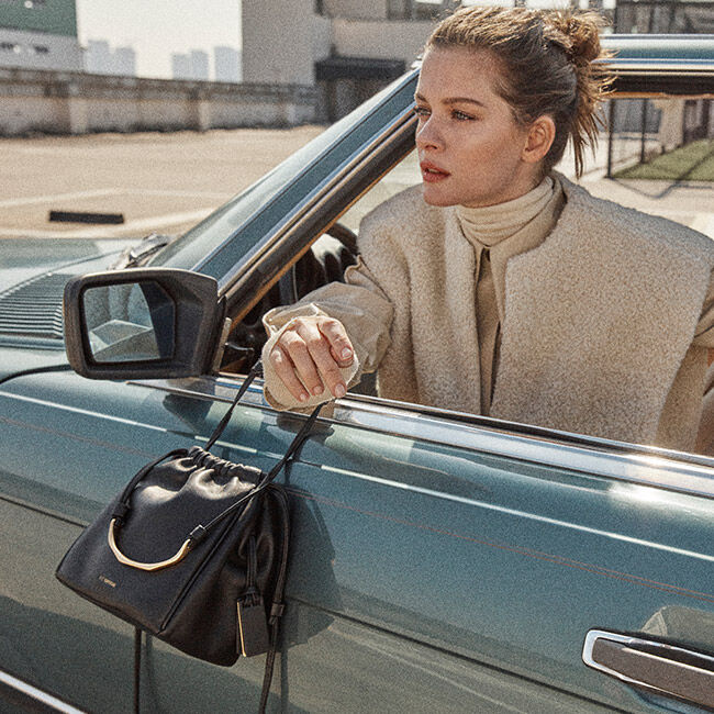 韓國 JOY GRYSON-JOY GRYSON-Mercier Bucket Small Bag ANIS LIME