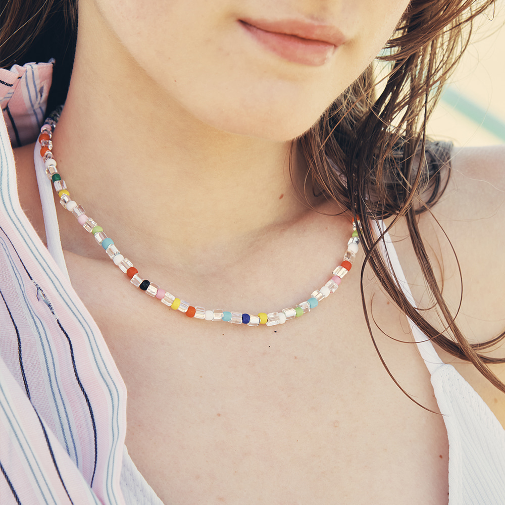 韓國VINTAGE HOLLYWOOD-Crayon Beads Necklace