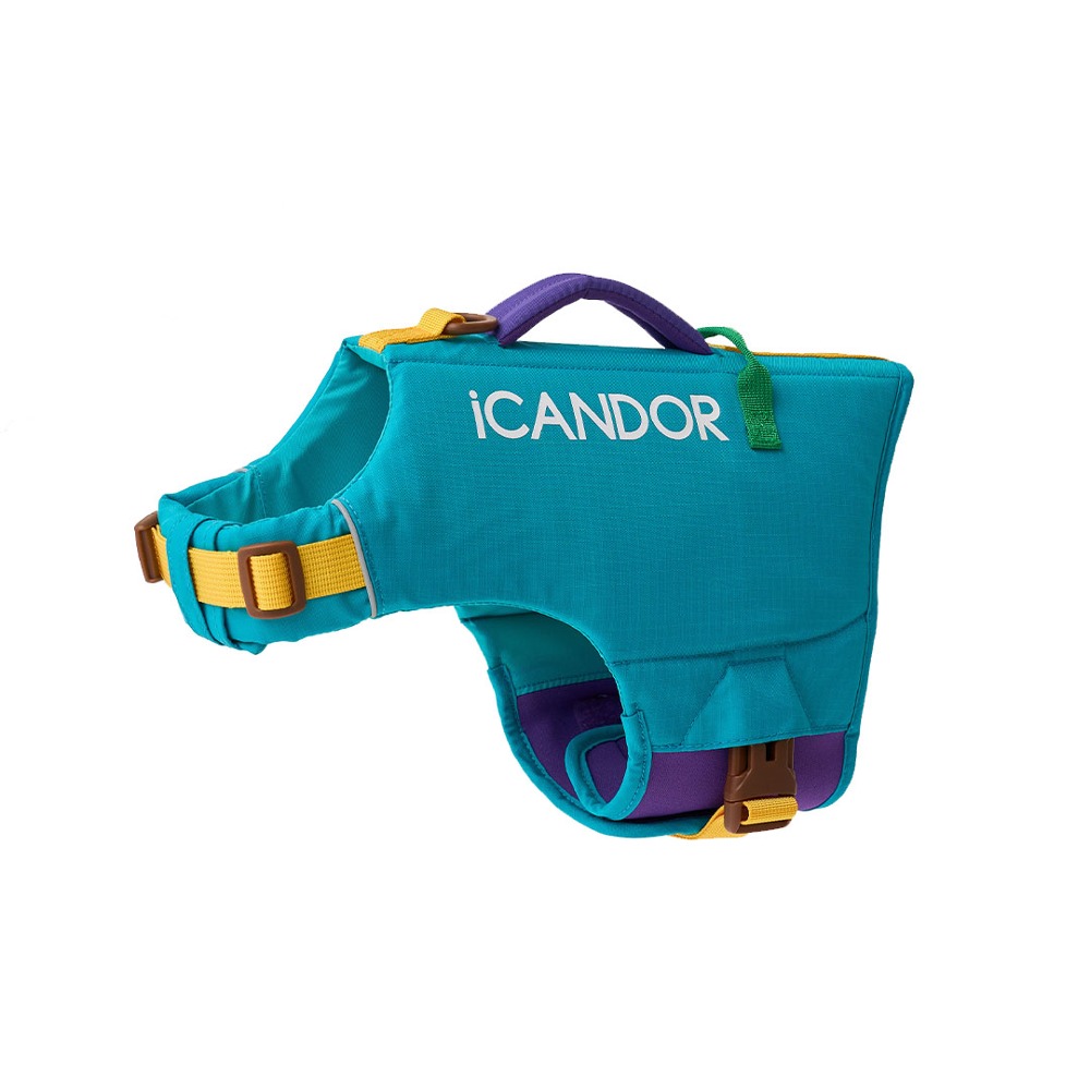 iCANDOR - 포세이버 라이프 재킷_터콰이즈 블루♡寵物生活用品