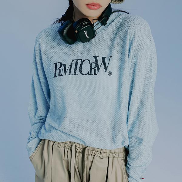 ROMANTIC CROWN-PUNCHING KNIT LONG SLEEVE_SKY BLUE