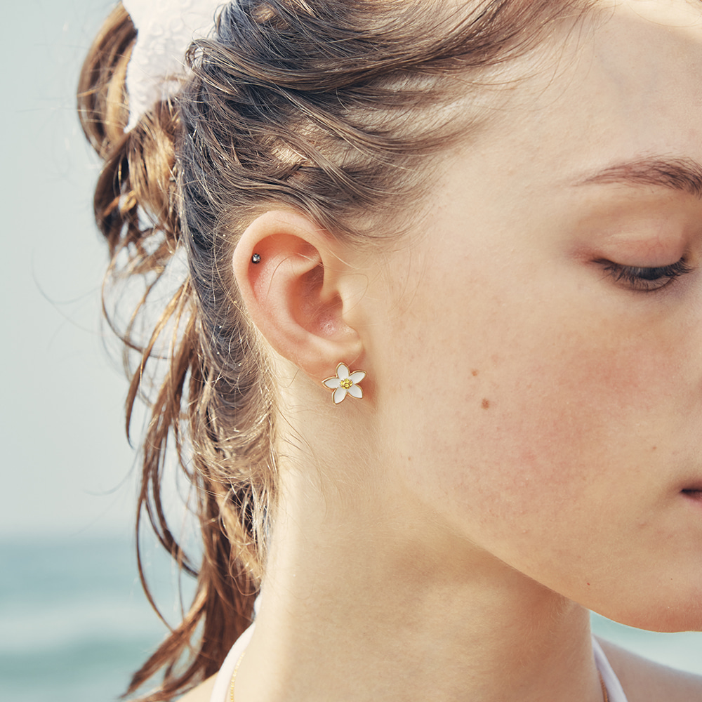 韓國VINTAGE HOLLYWOOD-Plumeria Earrings