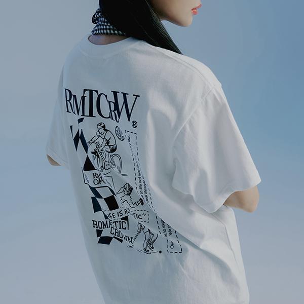 ROMANTIC CROWN-ATHLETIC CLUB TEE SHIRT_WHITE