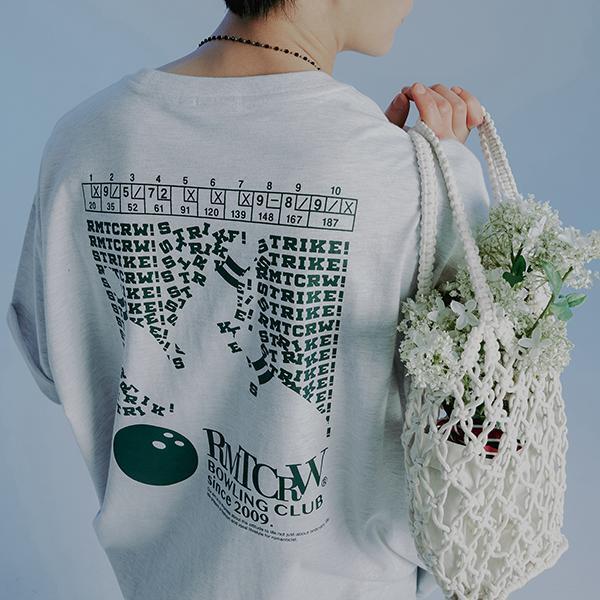 ROMANTIC CROWN-BOWLING CLUB TEE SHIRT_LIGHT GREY