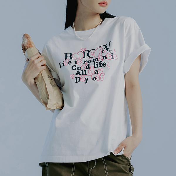 ROMANTIC CROWN-CHUBBY LOGO TEE SHIRT_WHITE