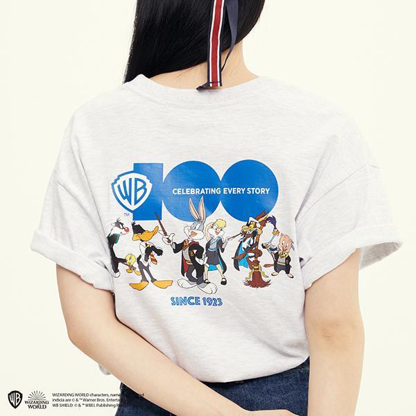 ROMANTIC CROWN-[HP X RMTC] WB 100TH ANNIVERSARY T-SHIRTS_LIGHT GREY