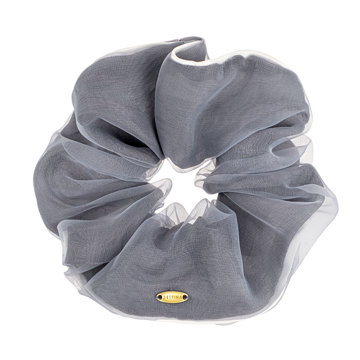 韓國J.ESTINA - LALA J Organza Hair Scrunchie - Cozy Gray