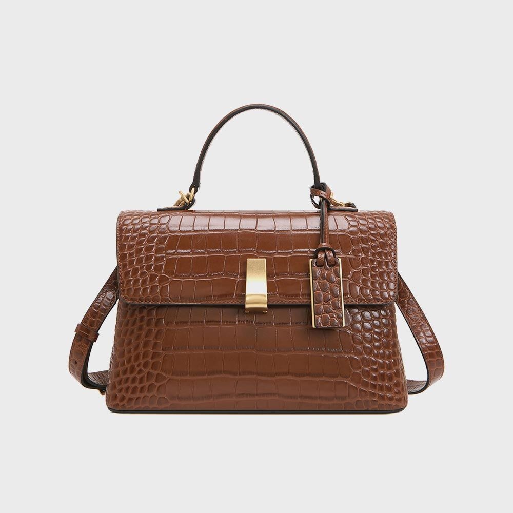 韓國 JOY GRYSON-Margo Classic Satchel Bag GINGER BROWN