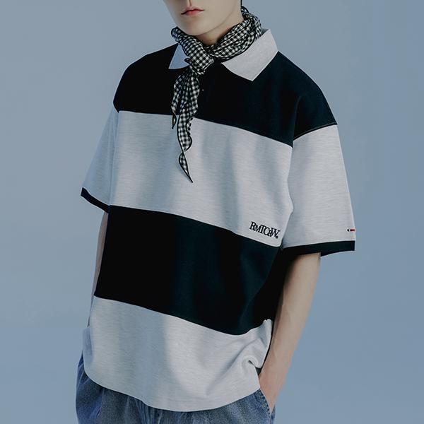 ROMANTIC CROWN-STRIPE RUGBY POLO_NAVY