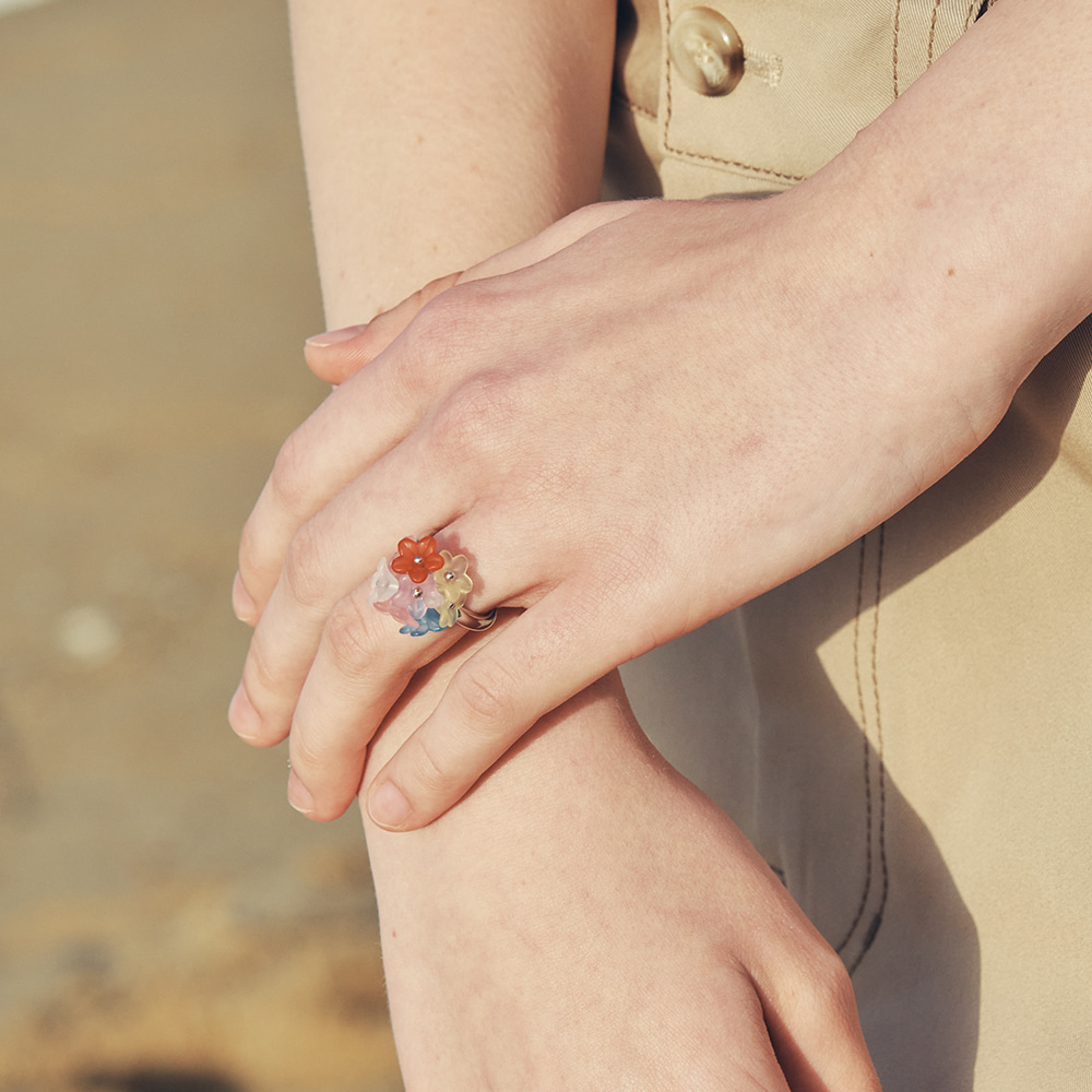 韓國VINTAGE HOLLYWOOD-Bellflower Bouquet Ring