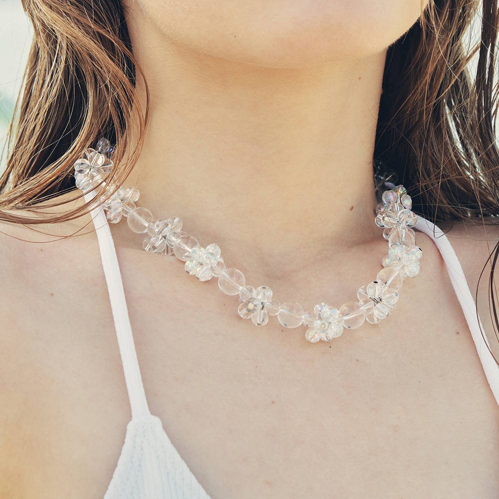 韓國VINTAGE HOLLYWOOD-Clear Bubble Full Necklace