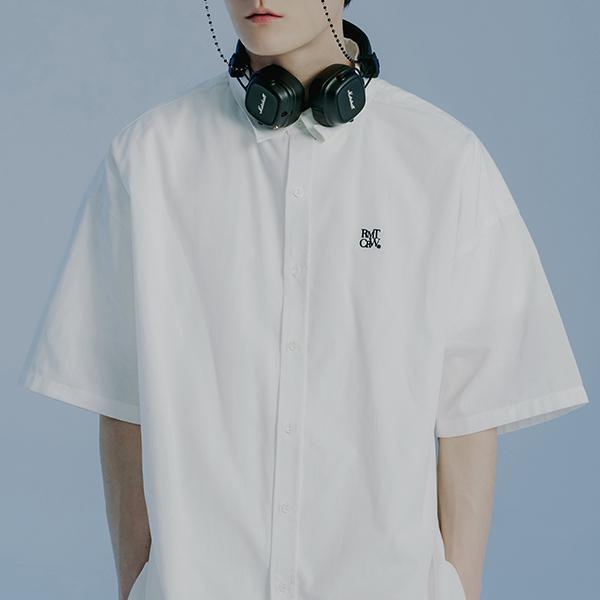 ROMANTIC CROWN-RECENT LOGO HALF SHIRT_WHITE