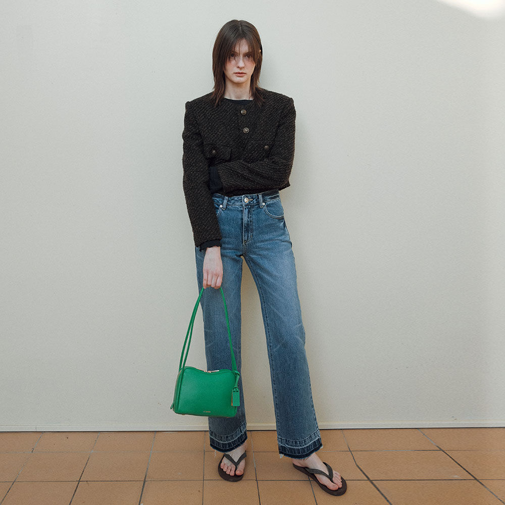 韓國 JOY GRYSON- Bowery Square Shoulder Bag GRASSE