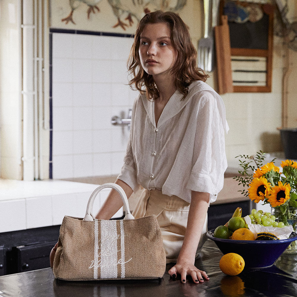 韓國 JOY GRYSON-Nice Tote Bag NATURAL