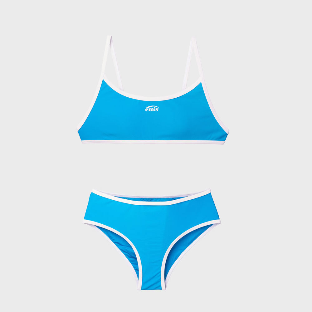 韓國 EMIS - STRING BIKINI SET-BLUE 