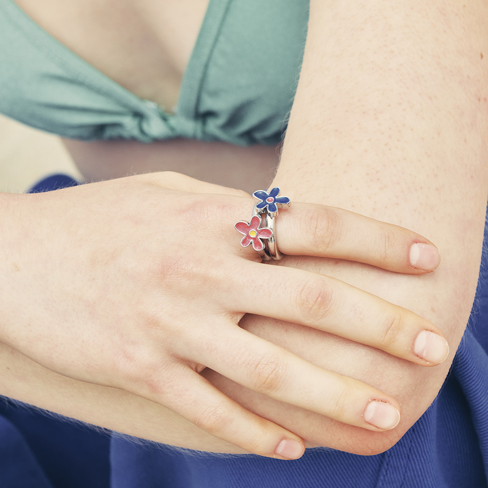 韓國VINTAGE HOLLYWOOD-Tropical Flower Ring