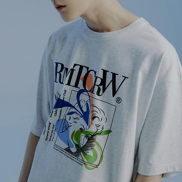 ROMANTIC CROWN-GALLERY PRINTING TEE SHIRT_LIGHT GREY