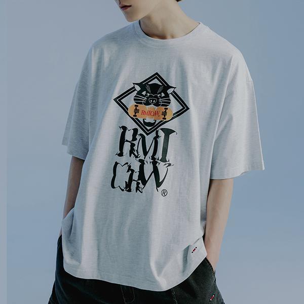 ROMANTIC CROWN-MID SUMMER BOARD TEE SHIRT_LIGHT GREY