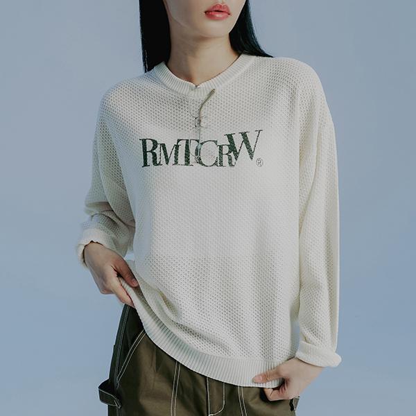 ROMANTIC CROWN-PUNCHING KNIT LONG SLEEVE_OATMEAL