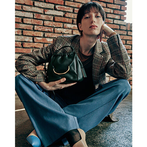 韓國 JOY GRYSON-Mercier Bucket Small Bag WINTER GREEN