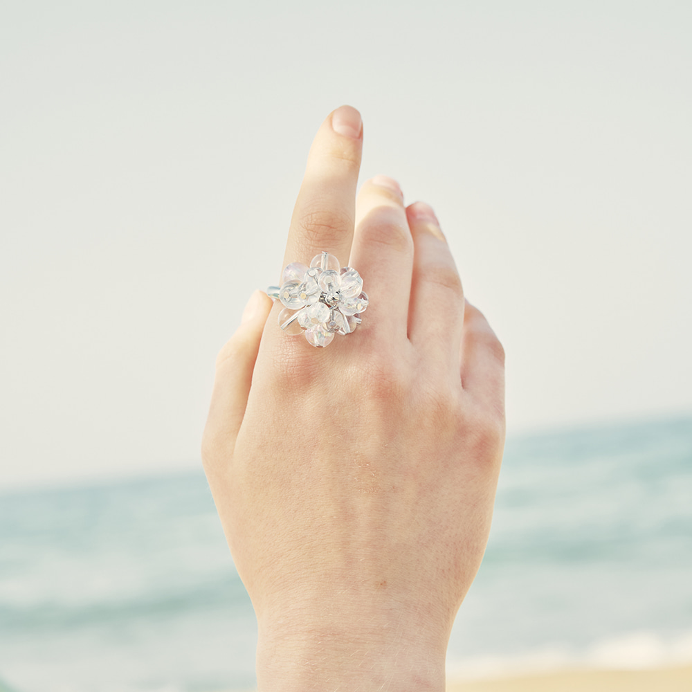 韓國VINTAGE HOLLYWOOD-Clear Bubble Ring