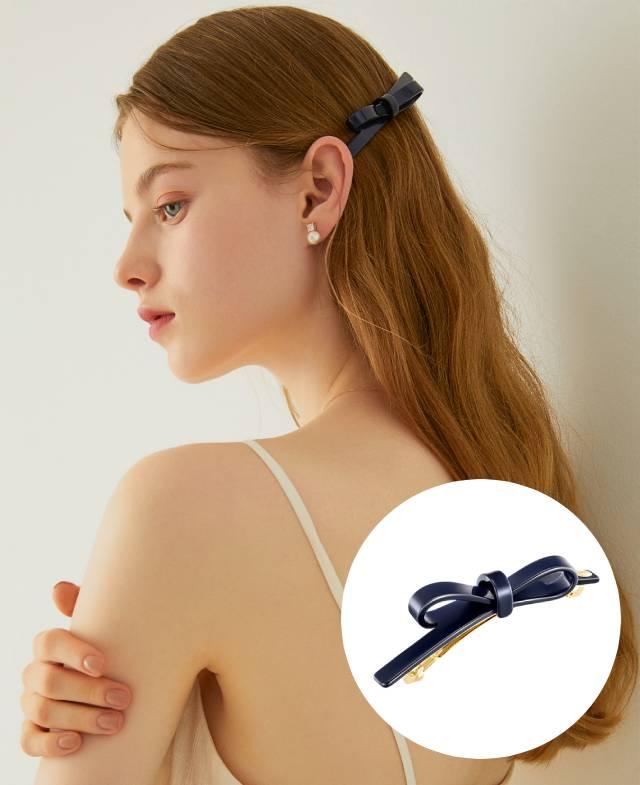 韓國J.ESTINA  - J.RIBBON Hairpin - NAVY
