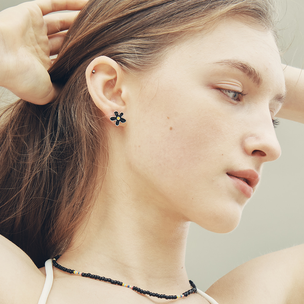 韓國VINTAGE HOLLYWOOD-Tropical Flower Earrings