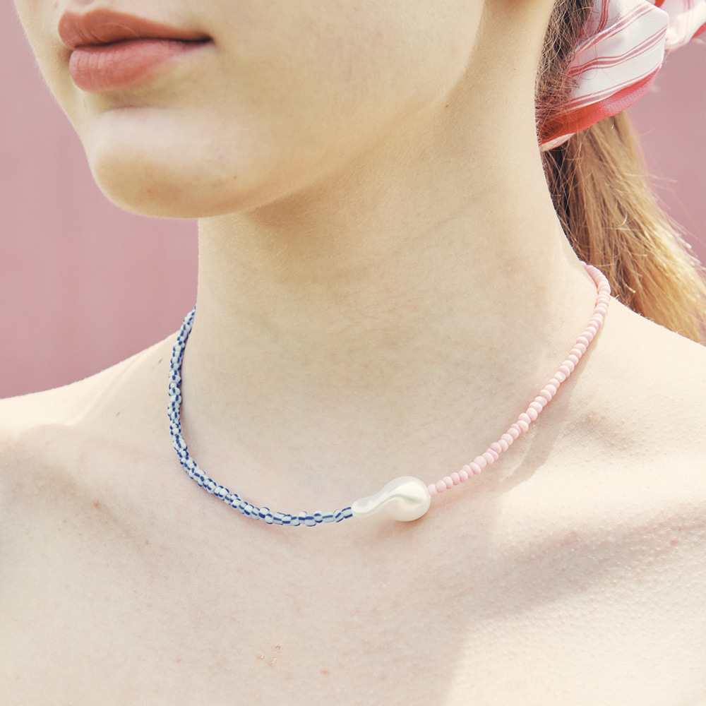 韓國VINTAGE HOLLYWOOD-Baroque Pearl Beads Necklace