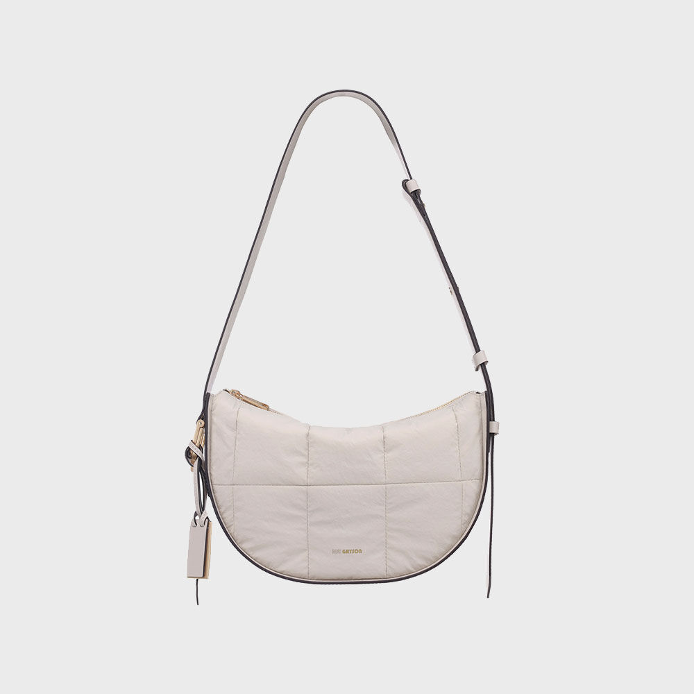韓國 JOY GRYSON-Sierra Fluffy Shoulder Bag Nylon CABBAGE WHITE