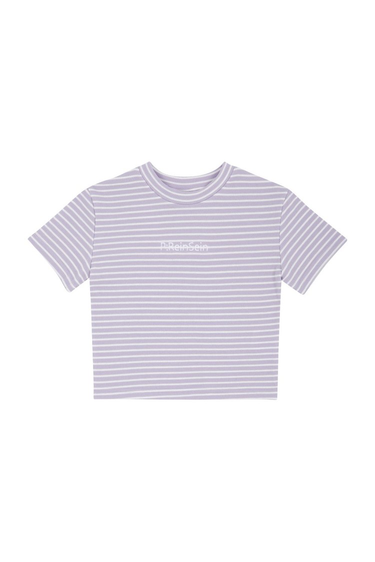 韓國 P:ReinSein - REINSEIN Purple Stripe Crop Tee