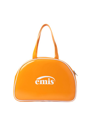 韓國 EMIS - ENAMEL ROUND HALF BAG-ORANGE