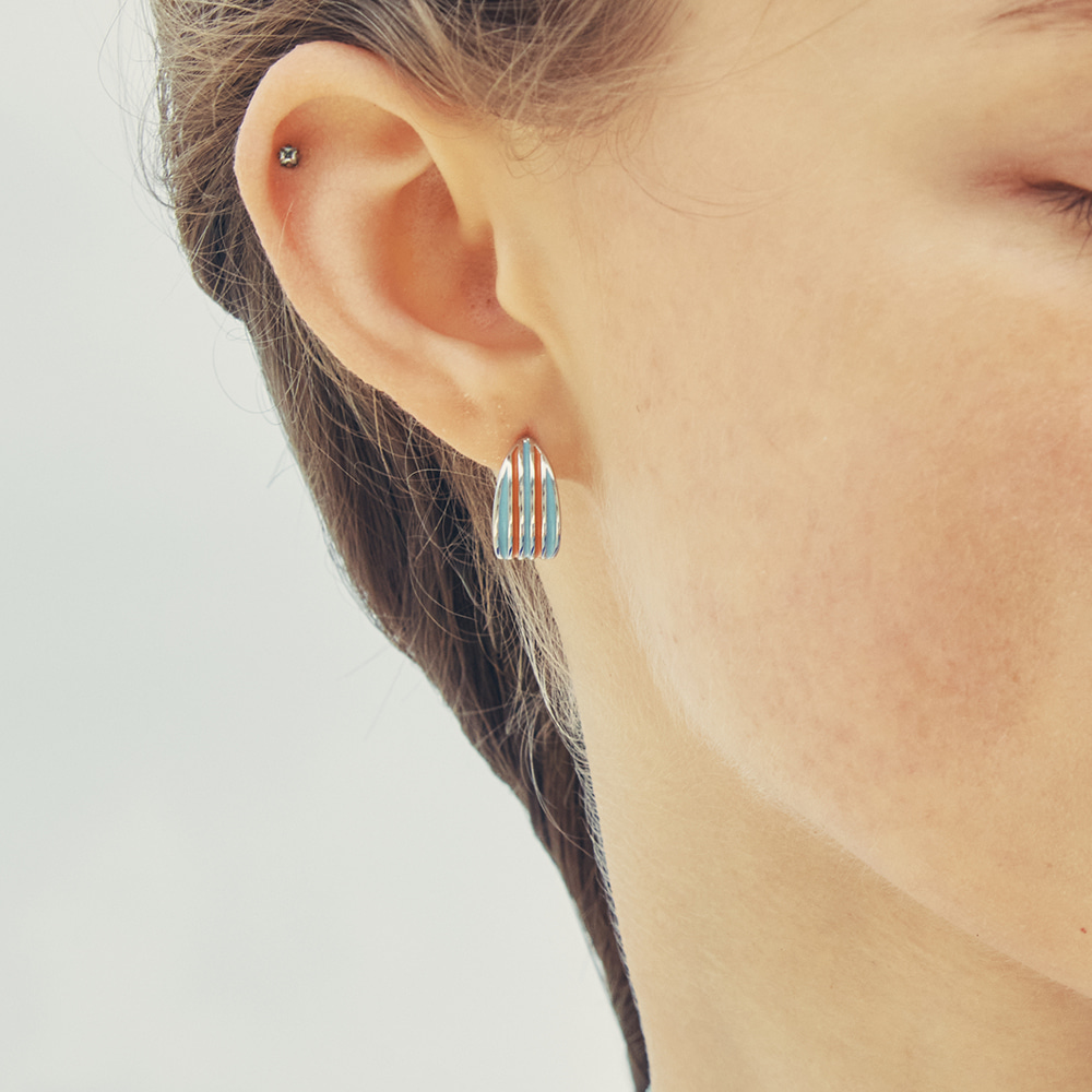 韓國VINTAGE HOLLYWOOD-Line Surfing Board Earrings