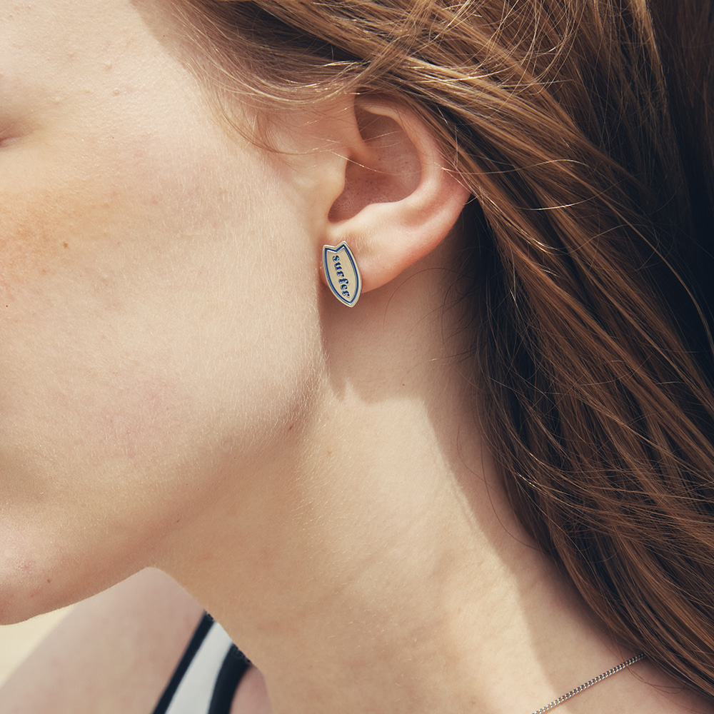 韓國VINTAGE HOLLYWOOD-Lettering Surfing Board Earrings