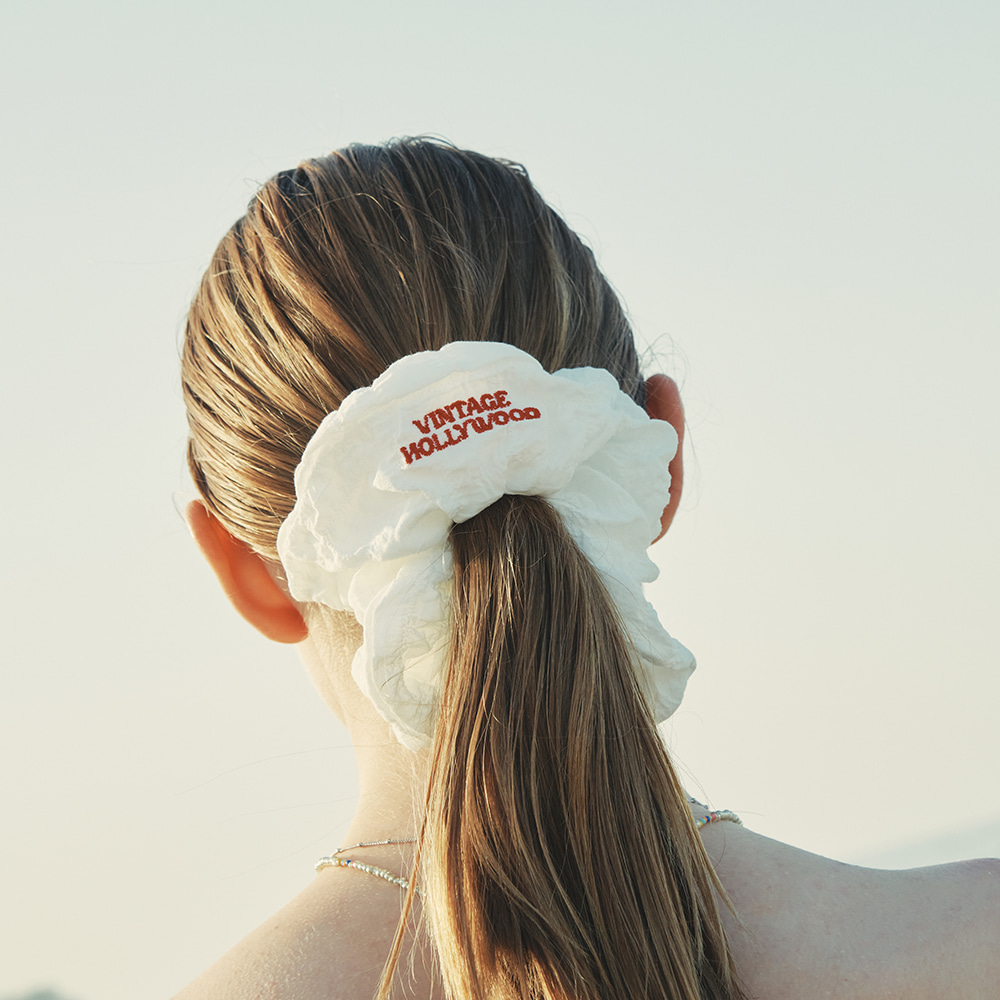 韓國VINTAGE HOLLYWOOD-Cloud Logo Scrunch