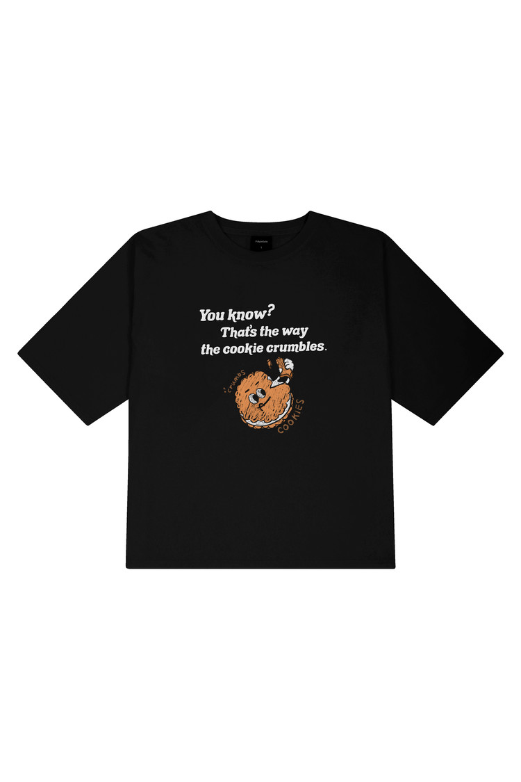 韓國 P:ReinSein - Black Cookie Overfit Short Sleeve Tee